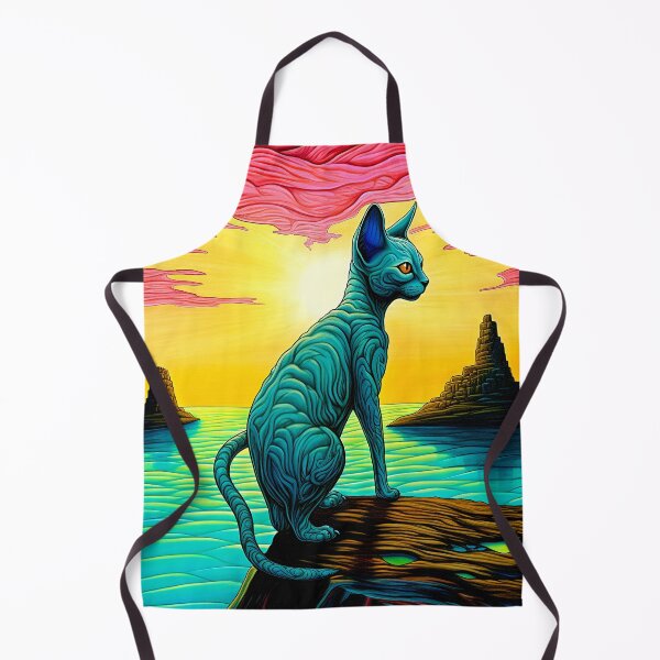 Item preview, Sphynx cat standing on a small hill in a surreal atmosphere. designed and sold by paulo silveira.