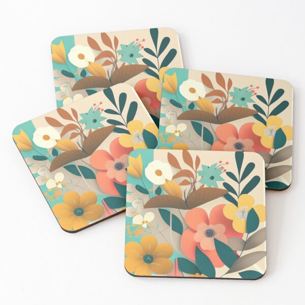 Item preview, Lighter Minimal Minimalism Flower Collage Pattern By Brandon Cable designed and sold by BrandonArtWorld.