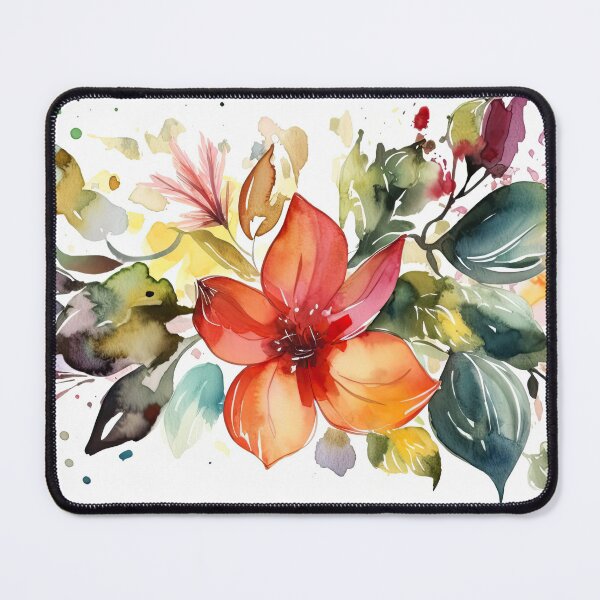Item preview, watercolor of colorful flowers horizontal or vertical border  designed and sold by Blaché Designs.