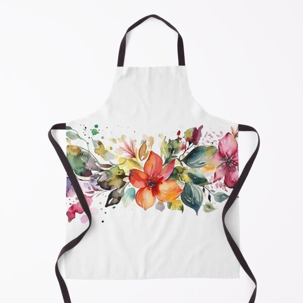 Item preview, watercolor of colorful flowers horizontal or vertical border  designed and sold by Blaché Designs.