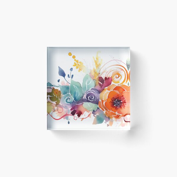 Item preview,  watercolor of colorful roses horizontal  border  designed and sold by Blaché Designs.