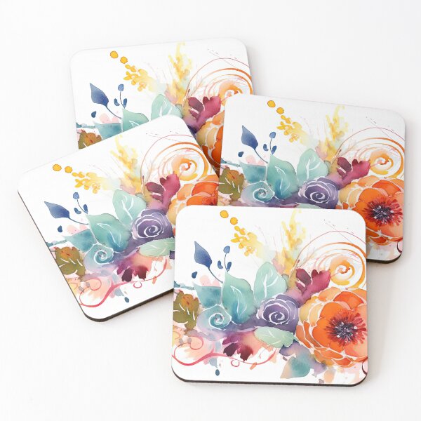 Item preview,  watercolor of colorful roses horizontal  border  designed and sold by Blaché Designs.