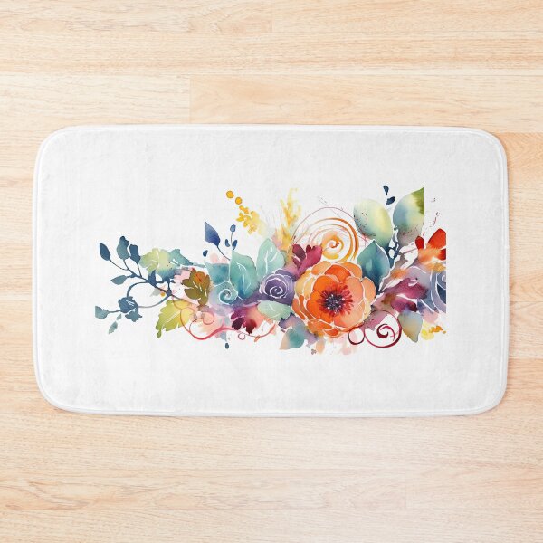 Item preview,  watercolor of colorful roses horizontal  border  designed and sold by Blaché Designs.