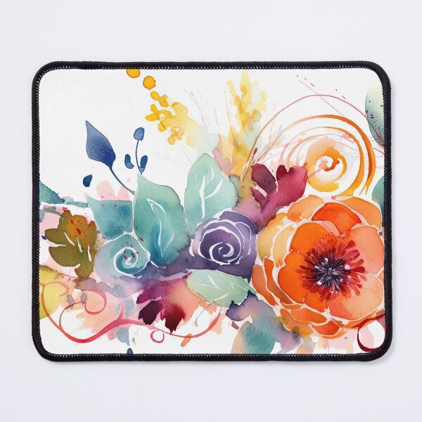 Item preview, watercolor of colorful roses horizontal border designed and sold by Blaché Designs.