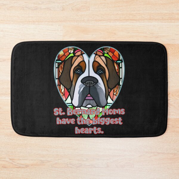 Item preview, St. Bernard Moms Have the Biggest Hearts: Funny Stained Glass Heart Doggy Design designed and sold by JoyOfHopeStore.