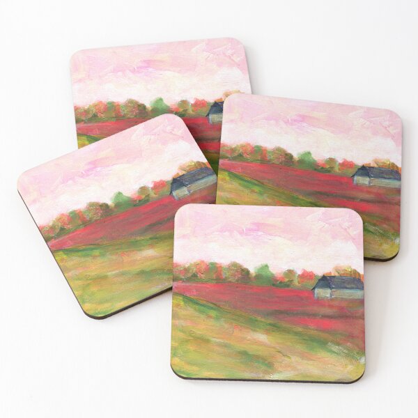 Item preview, Little white farm house landscape painting designed and sold by AnissaF.