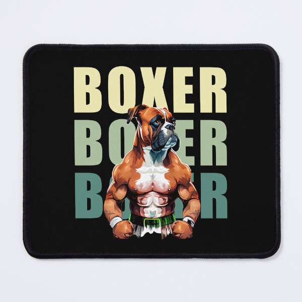 Item preview, super fit boxer dog practicing boxing designed and sold by Quiki.