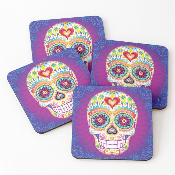 Item preview, Psychedelic Sugar Skull Day of the Dead Art designed and sold by Thaneeya McArdle.
