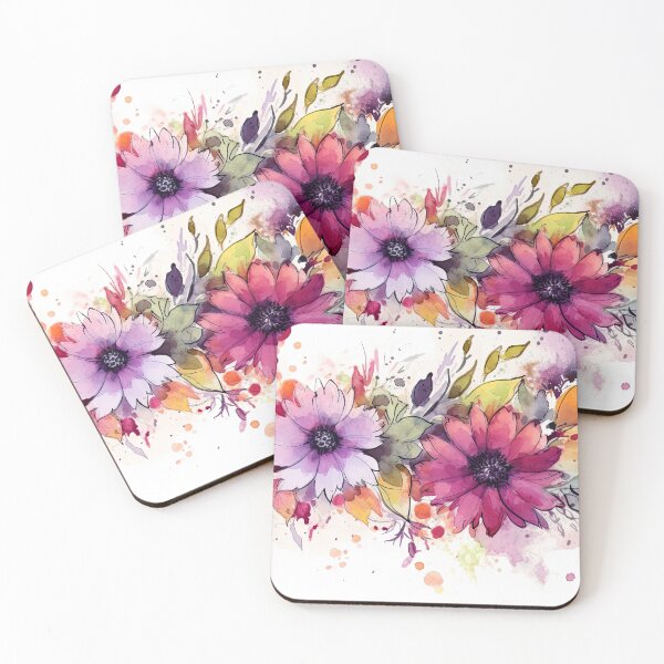 Item preview,  watercolor of colorful purple horizontal  border  designed and sold by Blaché Designs.