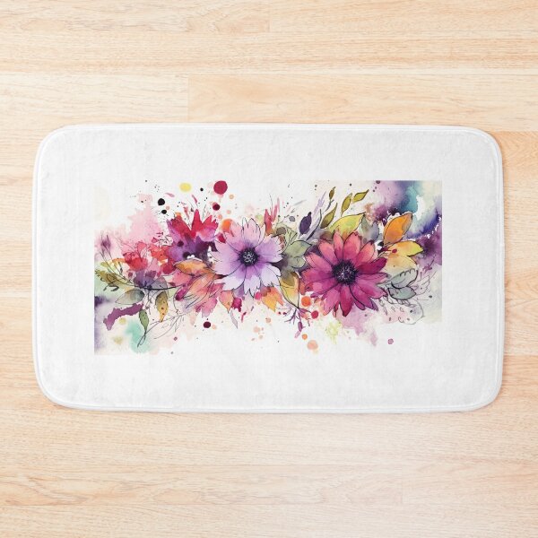 Item preview,  watercolor of colorful purple horizontal  border  designed and sold by Blaché Designs.