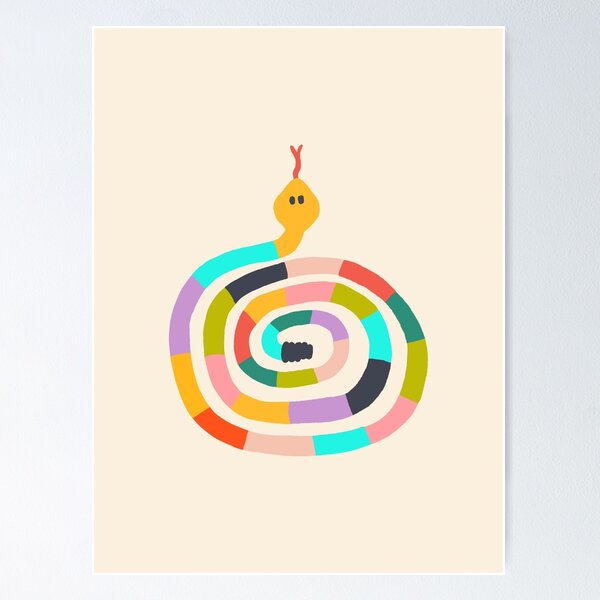 Item preview, Colorful Rainbow Snake Spiral designed and sold by colortheoryshop.