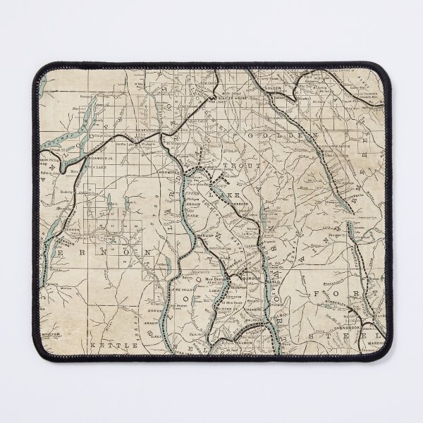 Item preview, Vintage Map - Canadian Pacific Railway, Kootenay District, British Columbia 1904 designed and sold by Gin  Neko.