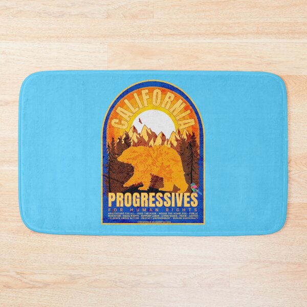 Item preview, PMD00868 Progressive Movement Designs California Progressive Bear design shows you support progressive policy goals for Democrats Independents and Bernie Sanders supporters gold grizzly bear designed and sold by ProgressiveLeft.