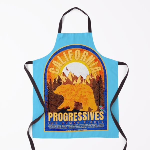 Item preview, PMD00868 Progressive Movement Designs California Progressive Bear design shows you support progressive policy goals for Democrats Independents and Bernie Sanders supporters gold grizzly bear designed and sold by ProgressiveLeft.