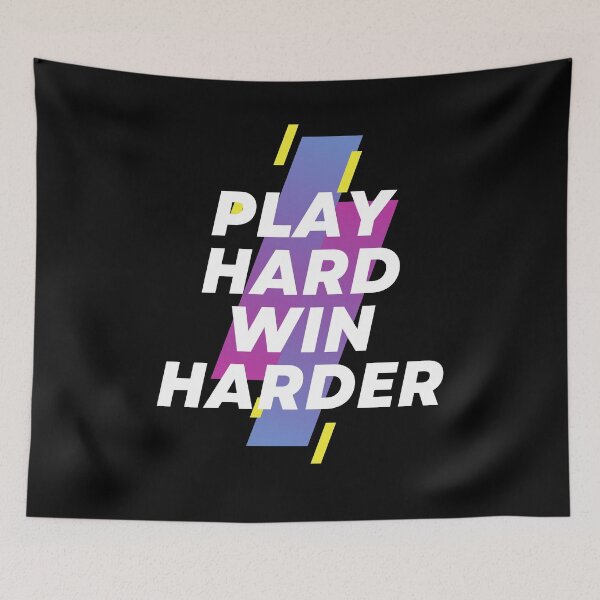 Artikelvorschau, Motivational, Inspirational, Fitness Quotes - Sports - Play Hard Win Harder entworfen und verkauft von Chromatic-Art.