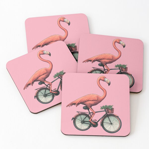Item preview, Flamingo Riding a Bicycle  designed and sold by Wild-Neptune.