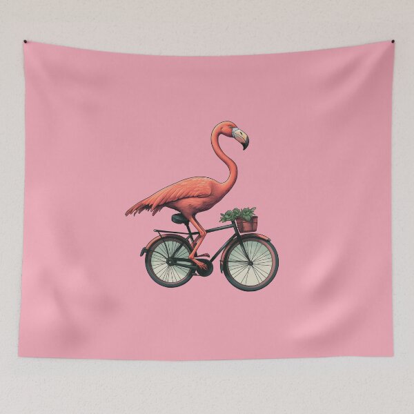 Item preview, Flamingo Riding a Bicycle  designed and sold by Wild-Neptune.