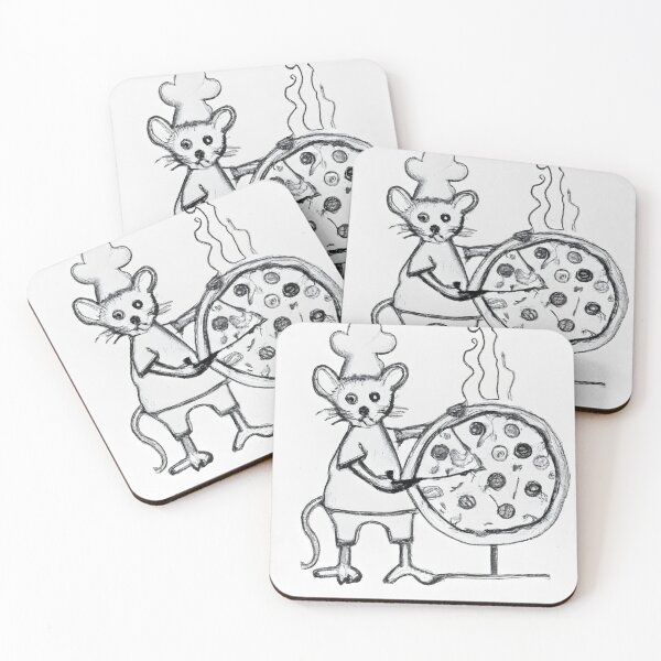 Item preview, MasterChef Mouse: A Pencil Drawing of a Mouse Making Pizza designed and sold by Zachzacharyzak.