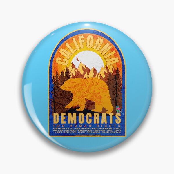Item preview, PMD00869 Progressive Movement Designs California Democrats Bear design shows you support progressive policy goals for Democrats Independents and Bernie Sanders supporters gold grizzly bear designed and sold by ProgressiveLeft.