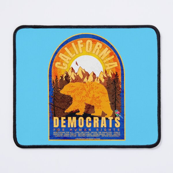 Item preview, PMD00869 Progressive Movement Designs California Democrats Bear design shows you support progressive policy goals for Democrats Independents and Bernie Sanders supporters gold grizzly bear designed and sold by ProgressiveLeft.