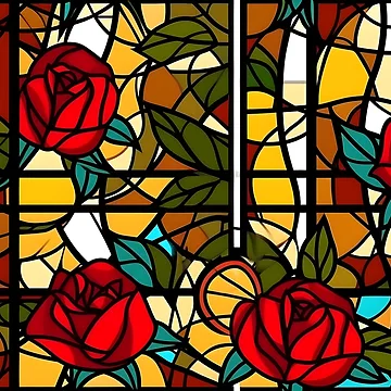 Artwork thumbnail, Stained Glass Roses by LimitedFuture