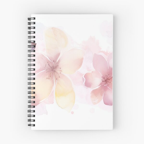Aperçu de l'œuvre  aquarelle de bordure horizontale de fleurs roses créée et vendue par Blaché Designs.