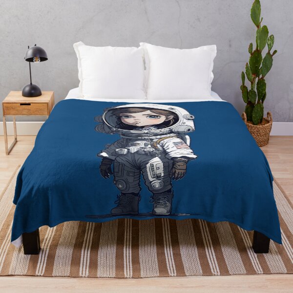 Item preview, Cute astronaut girl in spacesuit with life support backpack, cartoon style designed and sold by Splachanka.