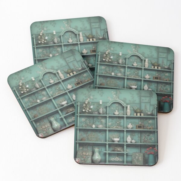 Item preview, Exquisite Elegance: Chinoiserie Shelving Pattern for Timeless Style designed and sold by BiancaStPaul.