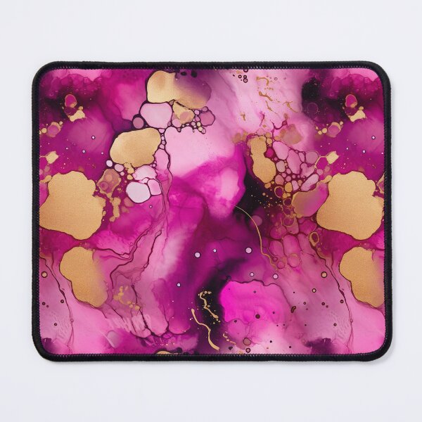 Item preview, Beautiful Alcohol Ink Pattern in Pinks and Purples with Gold and Glitter designed and sold by ClairesPatterns.