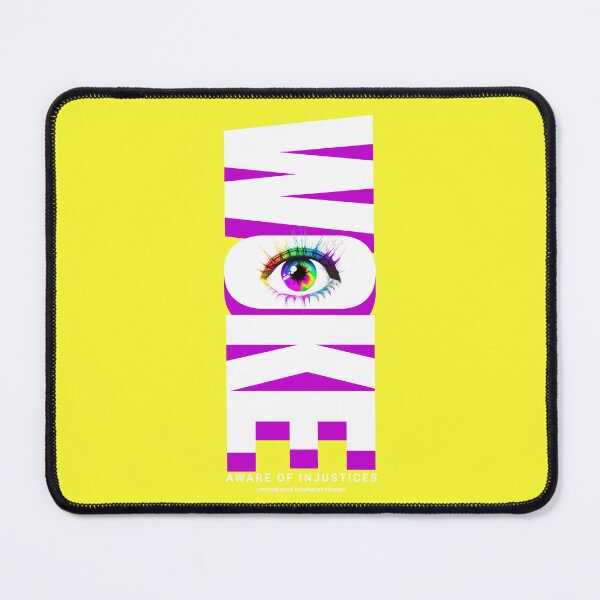 Item preview, PMD00871 Progressive Movement Designs Woke design shows you are woke and support progressive goals for progressive Democrats Independents and Bernie Sanders supporters LGBTQ Rainbow colors eye designed and sold by ProgressiveLeft.