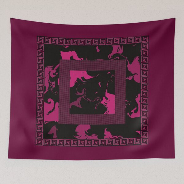 Item preview, So Much More Than Soup Abstract fluid art magenta black designed and sold by chuckletuckle.
