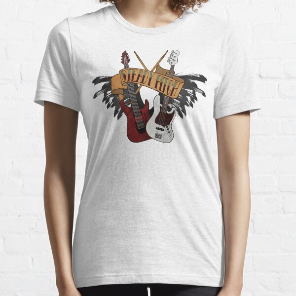 The Music Pitch... Rock'n'Roll and let your guitar, bass and drums rock! (Clear version) Essential T-Shirt