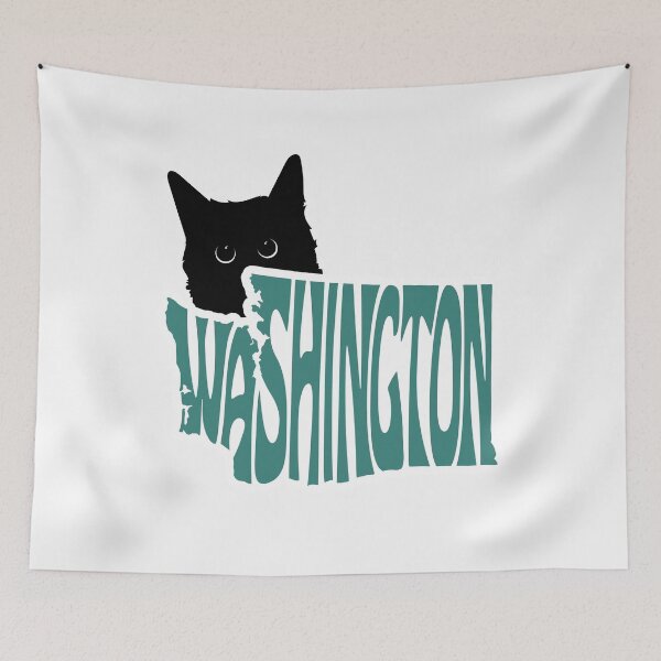 Item preview, Cat Loves Washington | State Pride Shirt for Pet Lovers designed and sold by GoblinBoutique.
