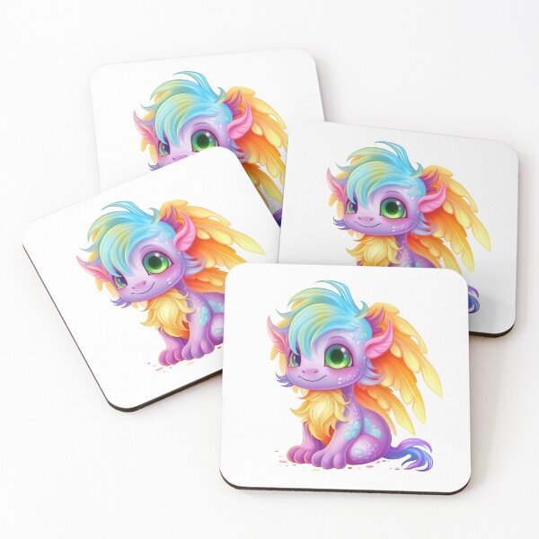 Item preview, Rainbow Dragon, digital art, printable art designed and sold by LeenHaus.