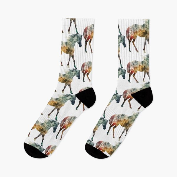 Item preview, A Nature Bohemian Patterned Watercolor Horse - Boho Animals  designed and sold by GVRDesign.