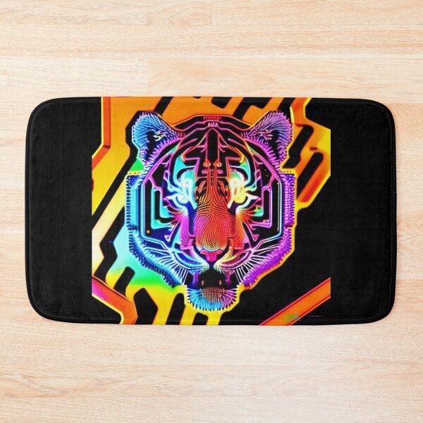 Item preview, Trippy Psychedelic Neon Tigers 11 designed and sold by Benito Del Ray.