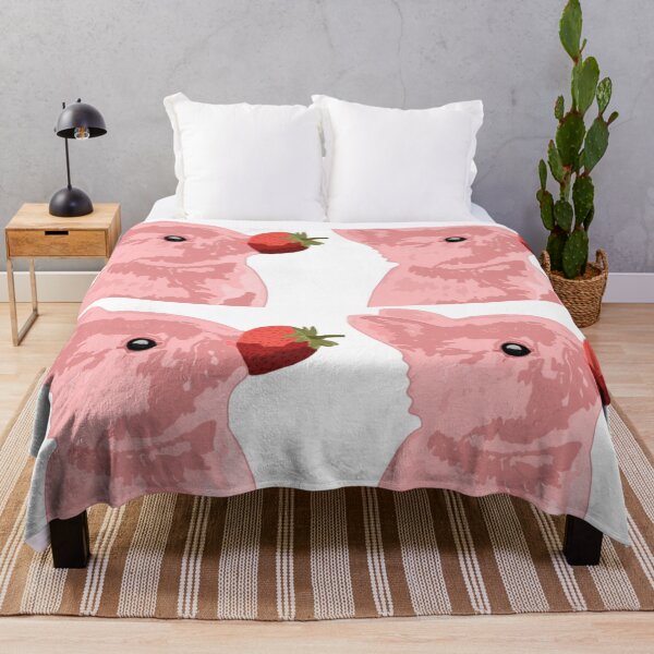 Item preview, Pink bunny eating a strawberry designed and sold by Artistkhg.