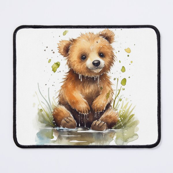Item preview, Watercolor Painting of playful bear cub designed and sold by Blaché Designs.