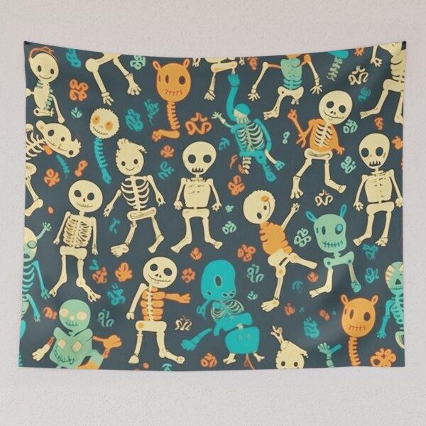 Item preview, Cute Cartoon Skeleton Pattern Art Design #19 designed and sold by Pexelpanoramas.