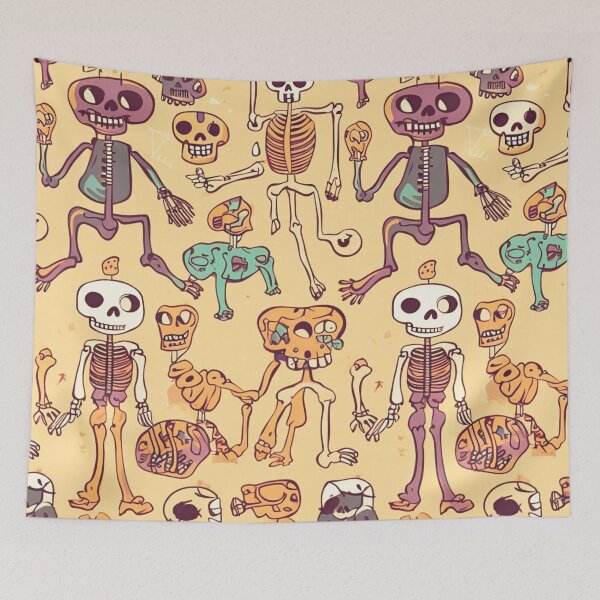 Item preview, Cute Cartoon Skeleton Pattern Art Design #20 designed and sold by Pexelpanoramas.