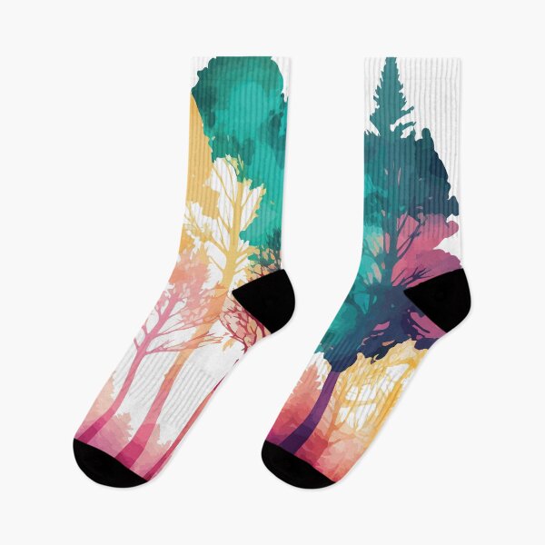 Item preview, A Forest in Vibrant Colors - Watercolor Trees and Leaves designed and sold by GVRDesign.