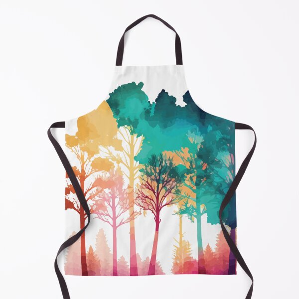 Item preview, A Forest in Vibrant Colors - Watercolor Trees and Leaves designed and sold by GVRDesign.