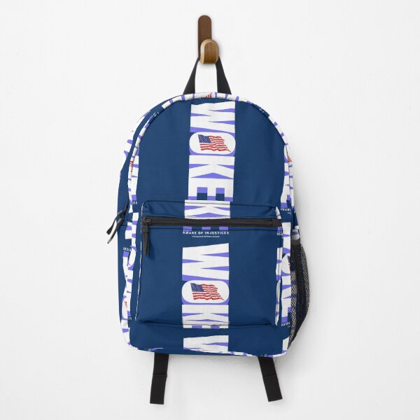 Item preview, PMD00875 Progressive Movement Designs Woke American Flag design shows you are woke and patriotic and support progressive goals for progressive Democrats Independents and Bernie Sanders supporters designed and sold by ProgressiveLeft.