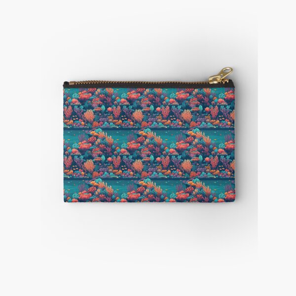 Aperçu de l'œuvre Pixelated Coral Garden créée et vendue par PixelPatchwork.