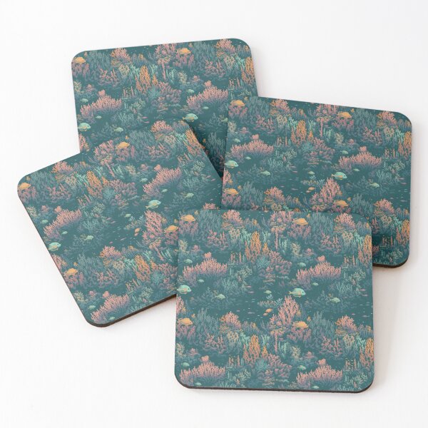 Aperçu de l'œuvre Coral Mosaic créée et vendue par PixelPatchwork.