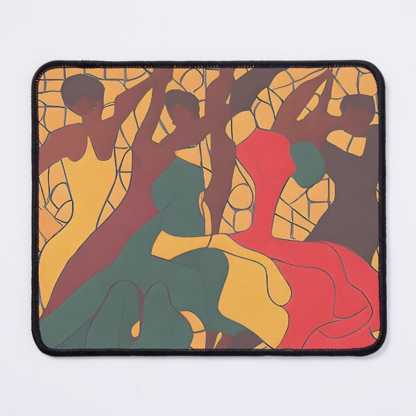 Item preview, Dancing Against Swirling Abstract Shapes designed and sold by The Bubble 1307.