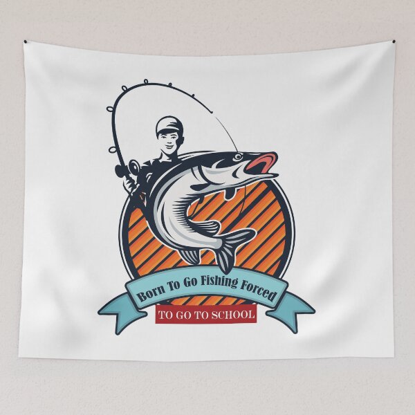 Item preview, Born To Go Fishing Forced To Go To School designed and sold by koki4you.