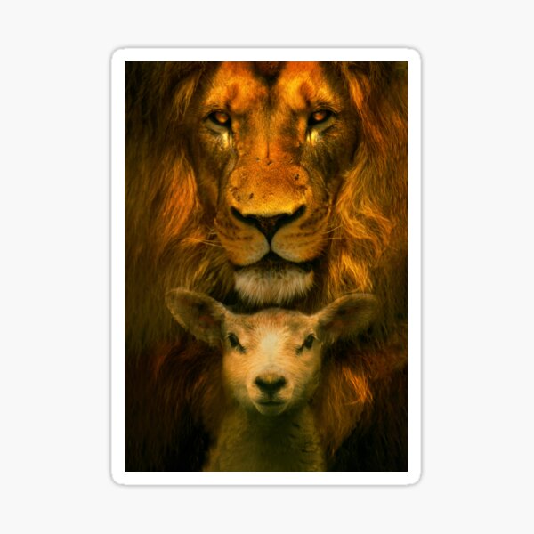 Lion and the Lamb Sticker