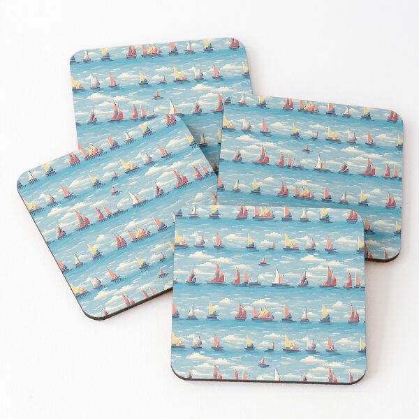 Artikelvorschau, Pixelated Sailboats entworfen und verkauft von PixelPatchwork.