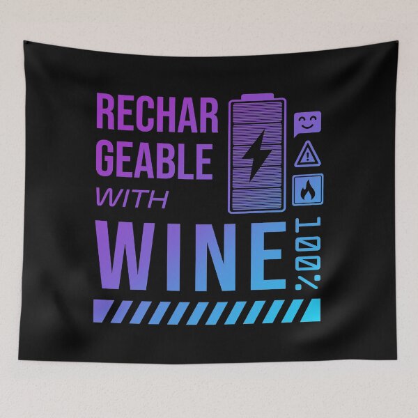 Item preview, Rechargeable with Wine - Neon Label designed and sold by forgottenfuture.